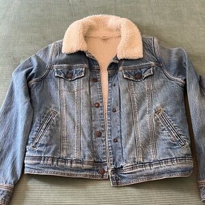 Cat & Jack Jean jacket with Sherpa lining